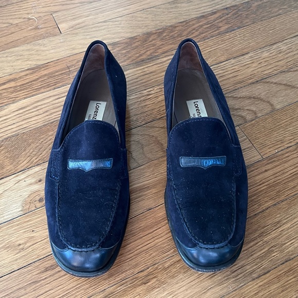 Lorenzo Banfi navy blue suede loafers, size 36.5 - Picture 6 of 6